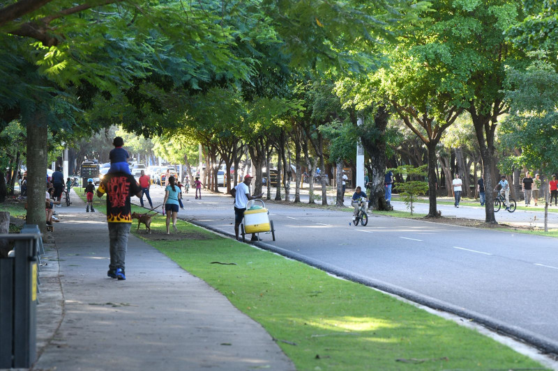 Personas realizan distintas actividades dentro del Parque Mirador Sur.