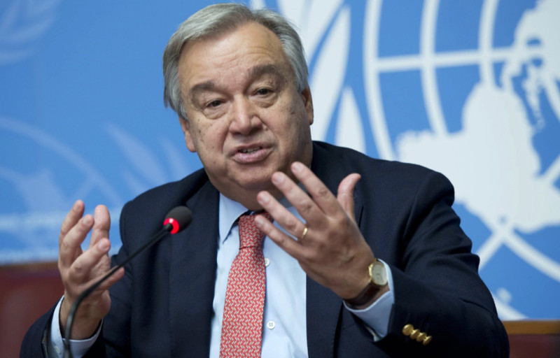 El secretario general de la ONU, António Guterres, criticó el aumento en los gastos militares.