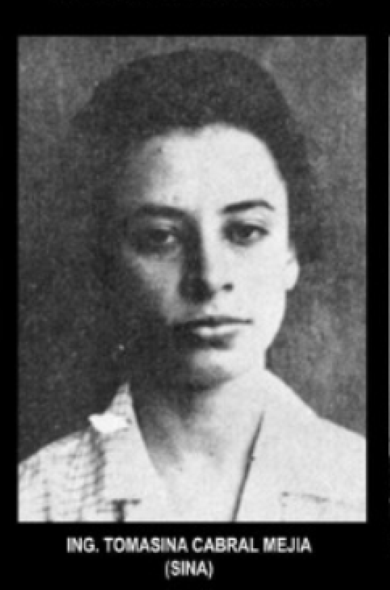 Foto de Tomasina Cabral en fichas del servicio secreto de la dictadura.