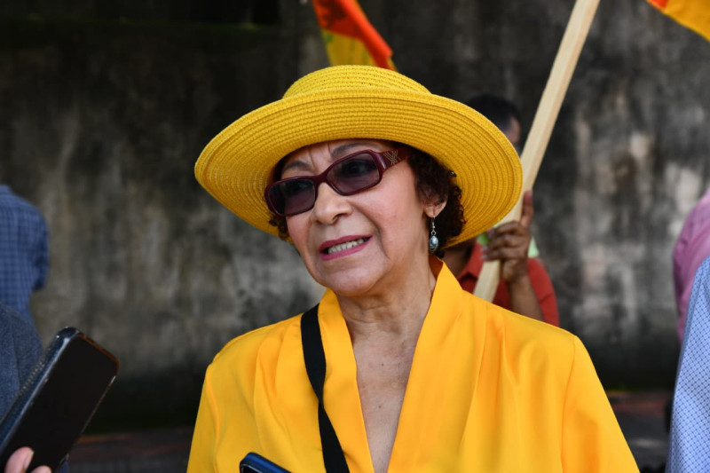 La líder del partido Frente Amplio, María Teresa Cabrera.