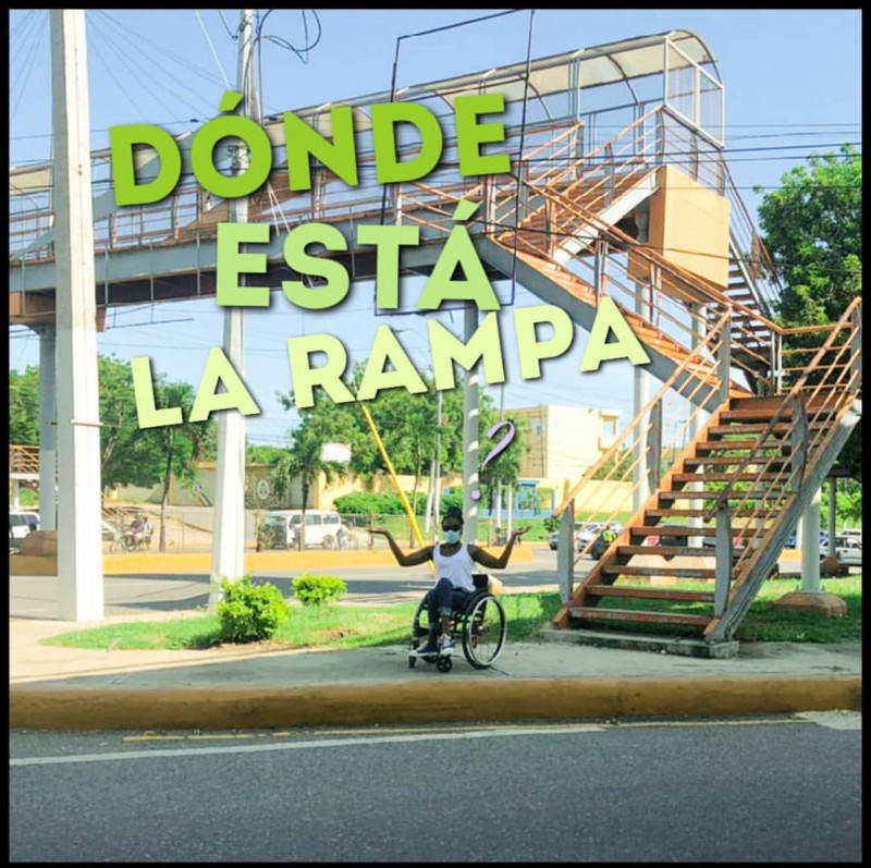 Ramírez dice que tiene problemas con la movilidad en las calles, en el transporte, porque no es accesible para personas con discapacidad física motora como ella