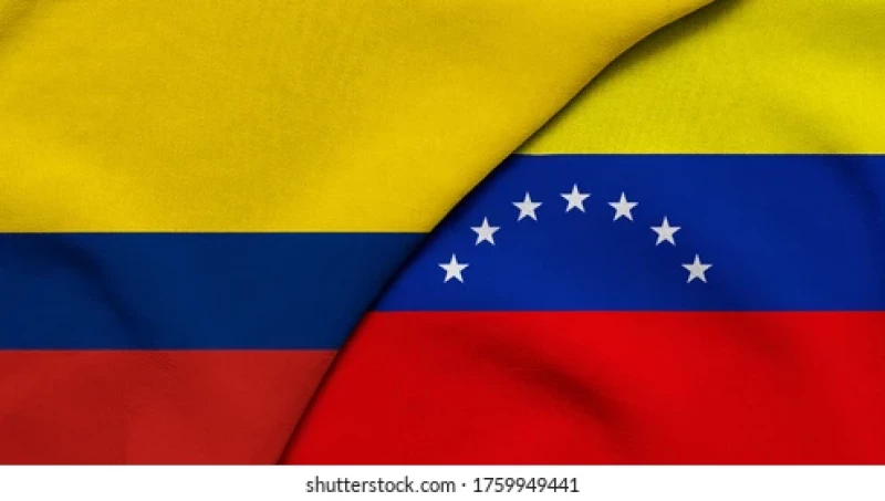 Bandera de Colombia y Venezuela