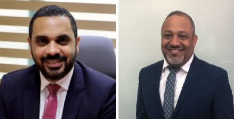 El subdirector Hamlet Gutiérrez Mota de Facilitación y Servicios, y el subdirector de Fiscalización designado, Joel Polanco Domínguez.