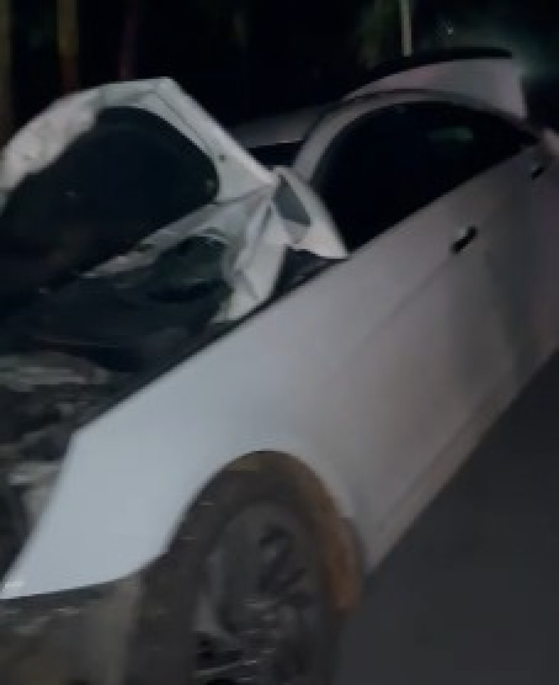 Uno de los vehículos involucrados en el accidente