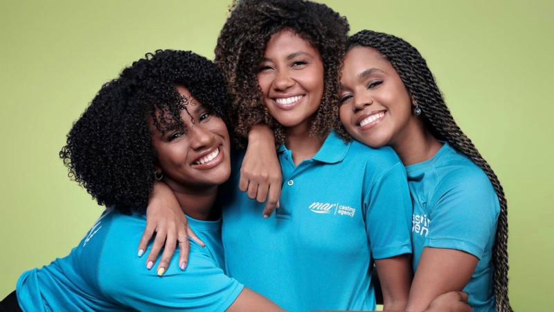 Margareth Tapia, Wendy Encarnación y Carmina Polanco.