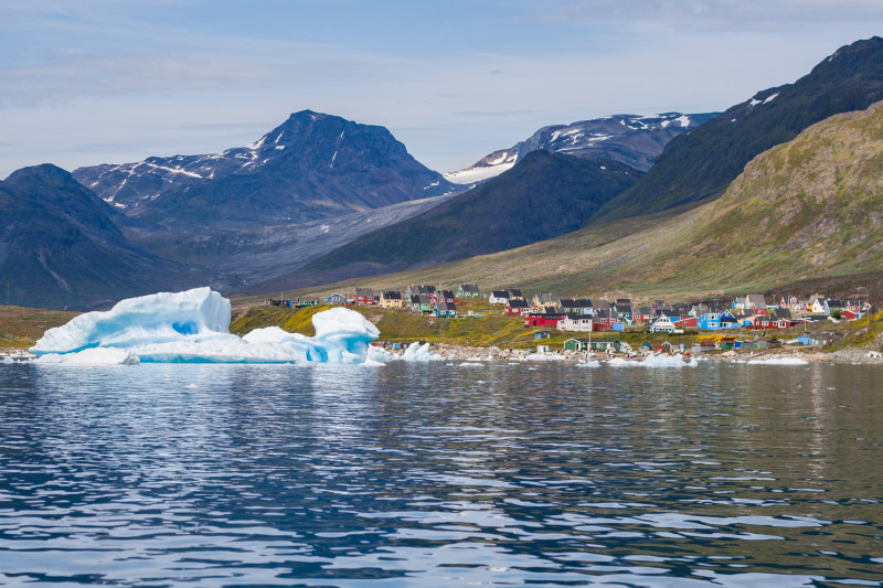 Imagen de Narsaq, Groenlandia.