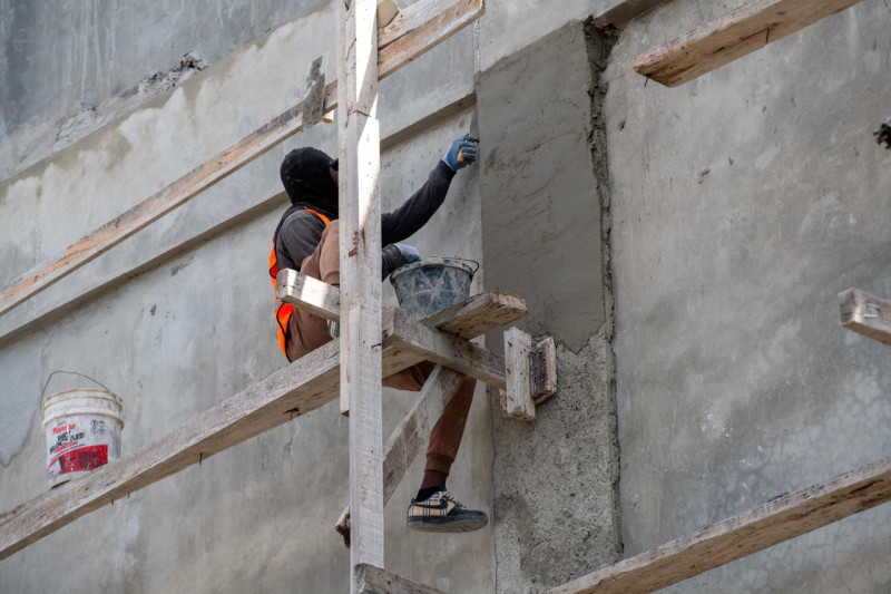 Construcción en el Hospital Padre Billini.