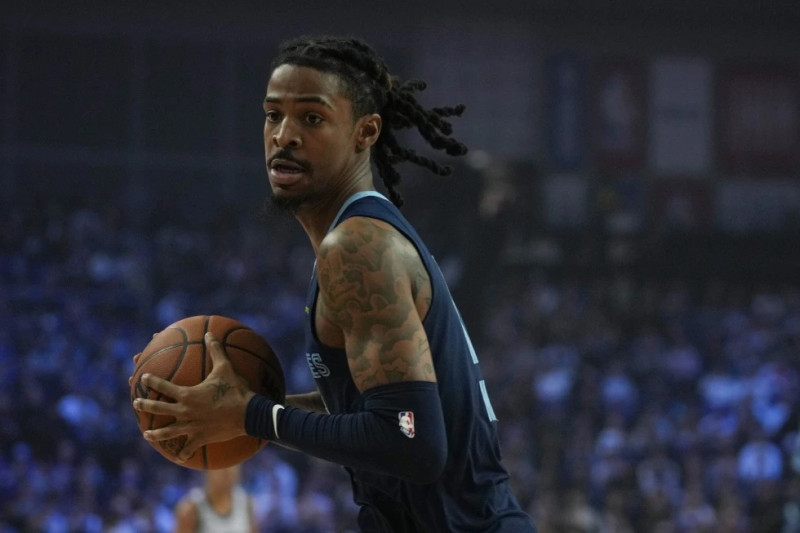 Ja Morant, de los Grizzlies, durante el juego contra el Magic de Orlando, el 18 de enero de 2026, en Londres.