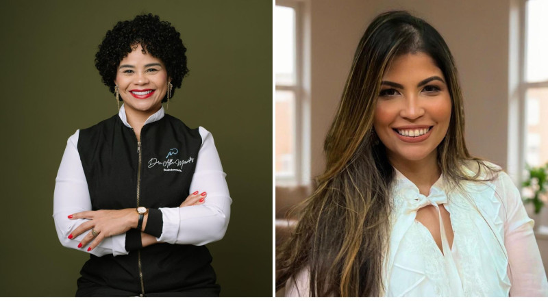 Odontóloga Alba Mercedes y odontopediatra, Perla Aguiló