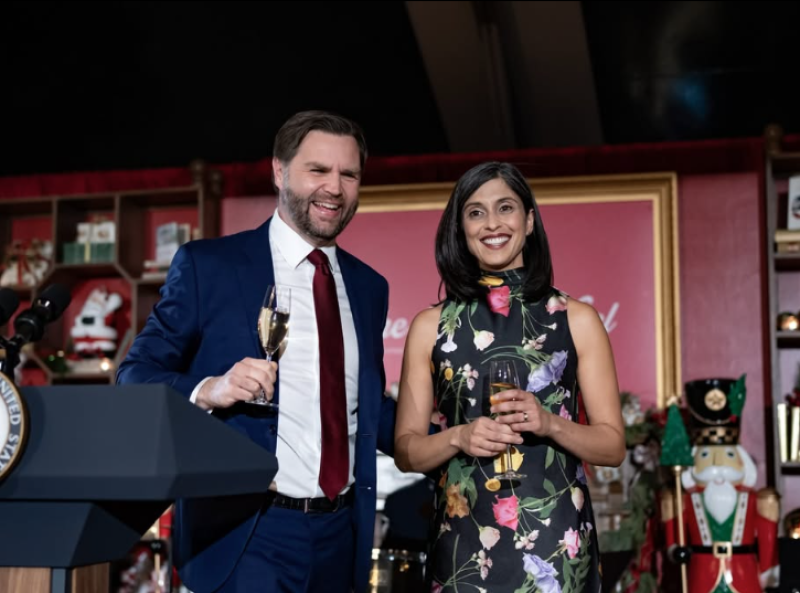 El vicepresidente de Estados Unidos, JD Vance, y la segunda dama, Usha Vance.