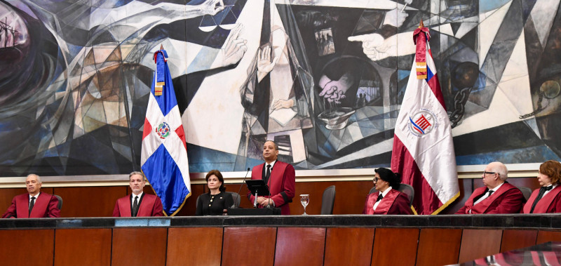 El presidente del TC, Napoleón Estévez, no incluyó en su discurso de rendición de cuentas una reacción a este tema de alto valor para el país.