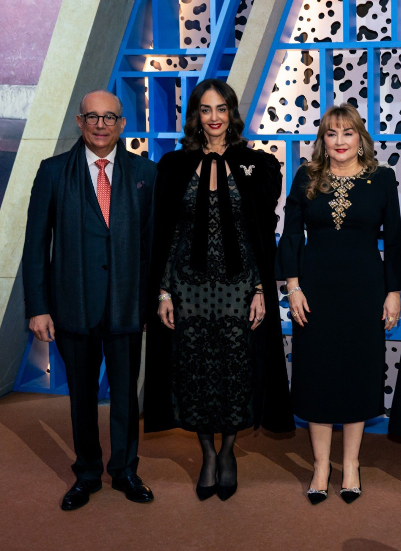 Michel Lulo, Rita Abinader y Antonia Antón de Hernández.