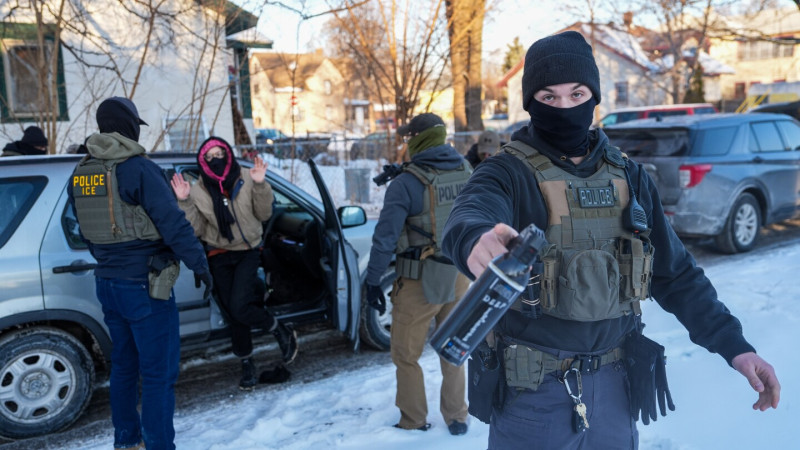 Una de las redadas migratorias en Minneapolis el 3 de febrero del 2026.