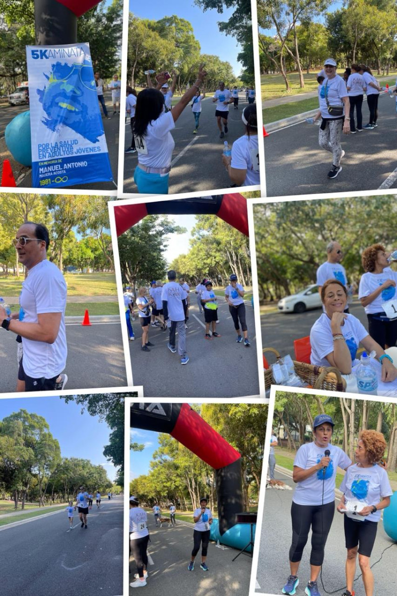 Fotos de la caminata en memoria de Manuel Antonio Madera, fallecido en el 2021 de un infarto al miocardio