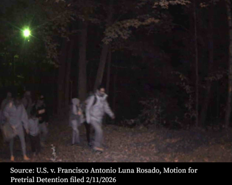 Imagen de como Francisco Antonio Luna Rosado, de 27 años, coordinaba a los extranjeros.