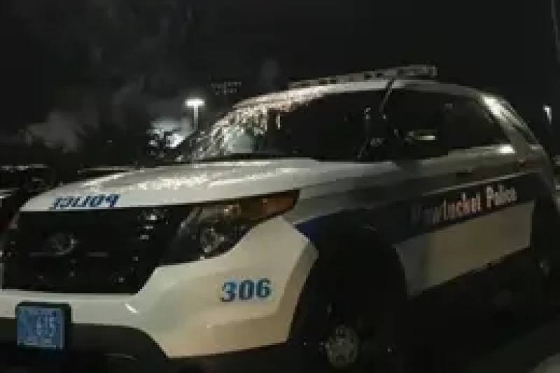 Coche de la Policía de Pawtucket, en Rhode Island (Estados Unidos).