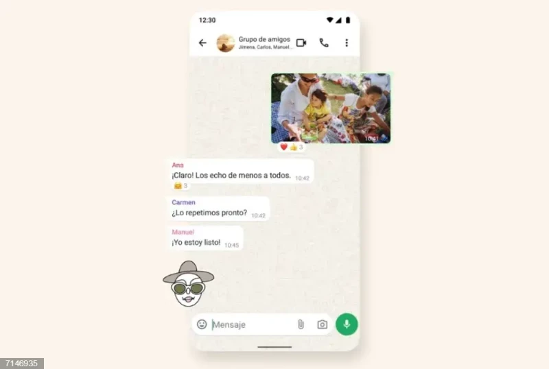 Chat grupal de WhatsApp
