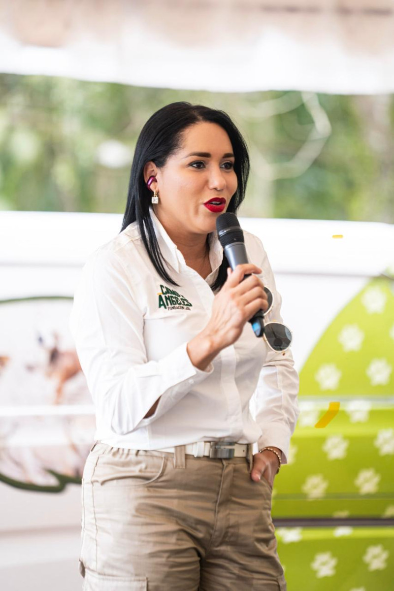 La comunicadora Lorenny Solano, de la Fundación Laso.