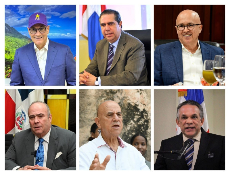 Algunos de los aspirantes a candidato presidencial del PLD