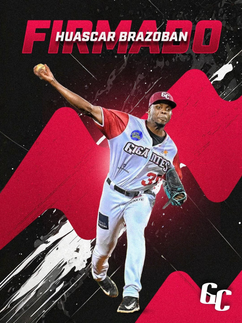 Huascar Brazobán estará otra vez con el uniforme de los Gigantes del Cibao.
