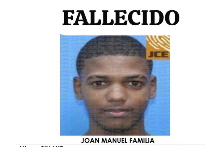 Johan Manuel Familia fue muerto por la Policía