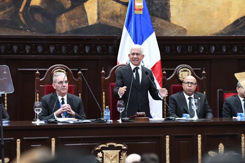 El presidente del Senado, Ricardo de los Santos.