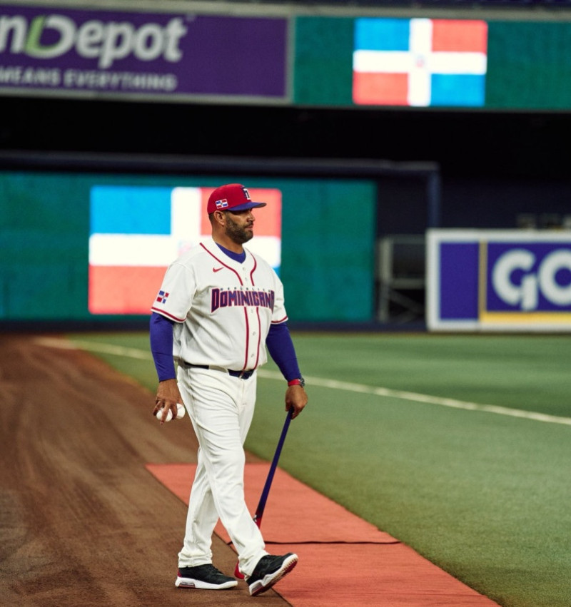 El dirigente del equipo dominicano, Albert Pujols, en las primeras prácticas del equipo nacional en Miami, el domingo 1 de marzo de 2026