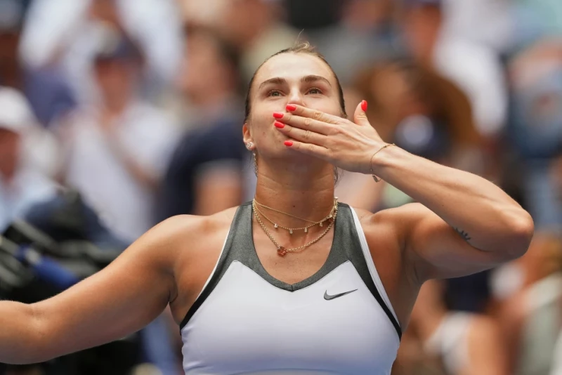 Aryna Sabalenka tras vencer a Rebeka Masarova durante la primera ronda del Abierto de Estados Unidos, el 24 de agosto de 2025, en Nueva York.