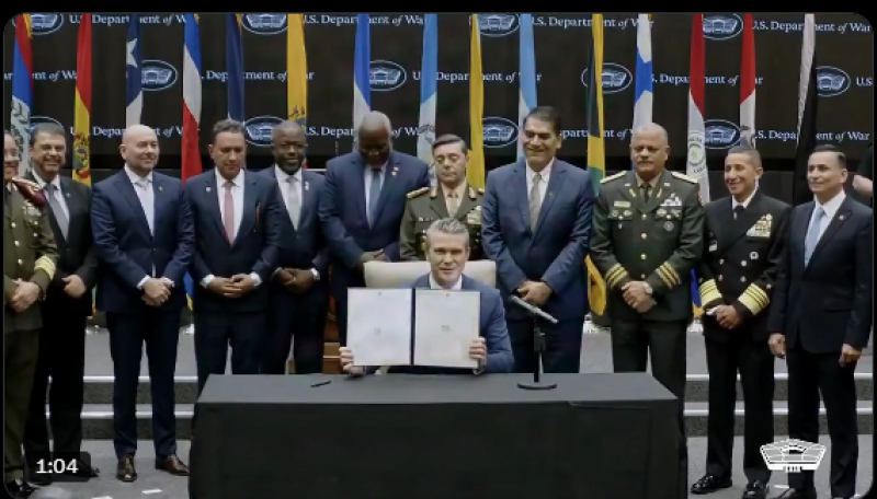 Estados Unidos y casi 20 países latinoamericanos y caribeños firmaron este jueves un acuerdo para combatir a los grupos "narcoterroristas"