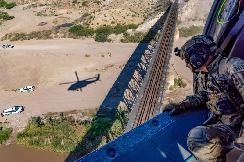 Vigilancia en la frontera entre Estados Unidos y México.