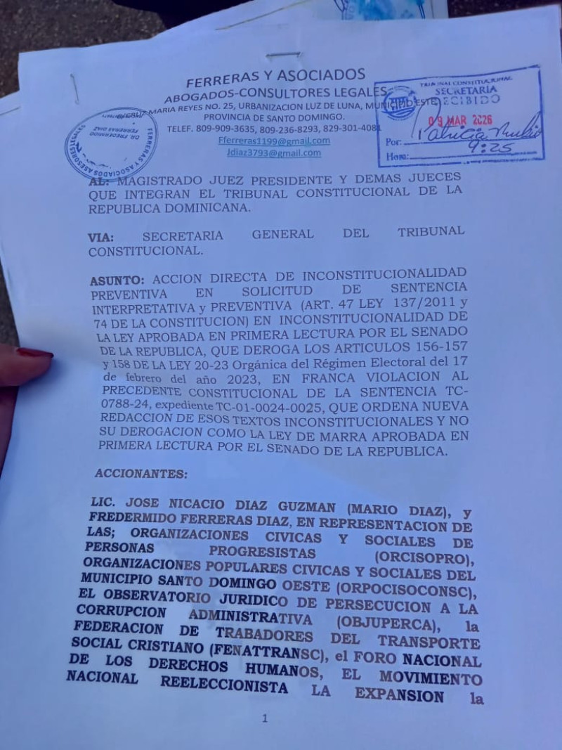 Instancia depositada