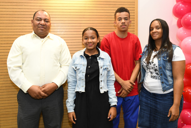 Santo Eladio Fernández, Carolina Fermín Feliz, Jesús Emmanuel Fernández y Ruth Esther Fernández.