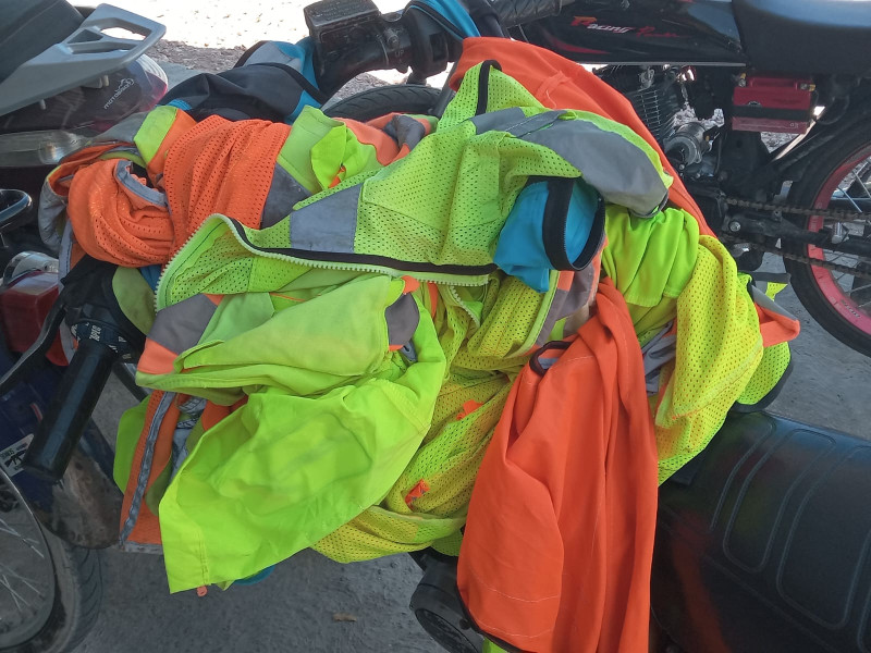 Parte de los chalecos distintivos despojados a haitianos.