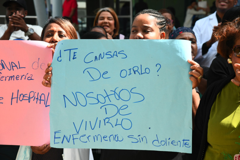 Joseline Tejada,enfermera en la ciudad sanitaria que cuenta las razones de la protesta.