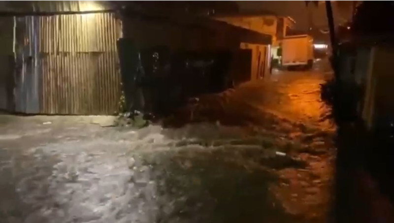 Las inundaciones en Dajabón se registraron la noche del jueves.