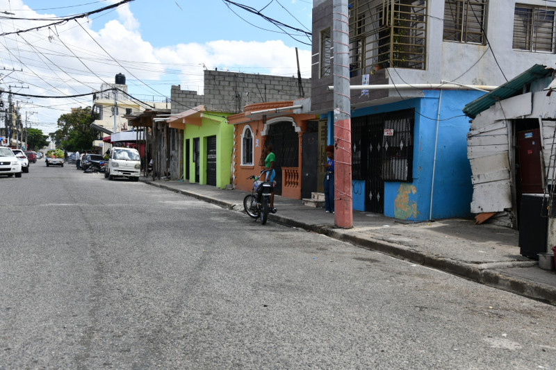 Sector 27 de Febrero, en el Distrito Nacional, luego del tiroteo que terminó con la vida de Yeuri Johansel Acosta de 19 años.