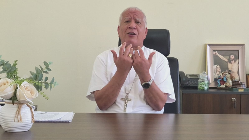 El obispo de la Diócesis de Barahona, monseñor Andrés Napoleón Romero Cárdenas