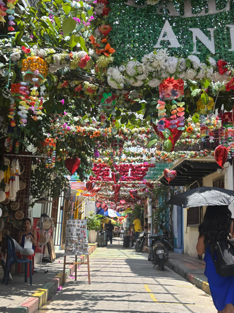 Callejón Ancho en el barrio de Getsemaní