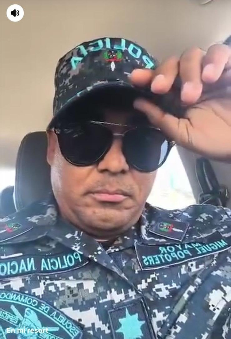 Captura de pantalla muestra al mayor de la Policía Nacional,  Silo Miguel Popoters Polanco asesinado en el Distrito Nacional.