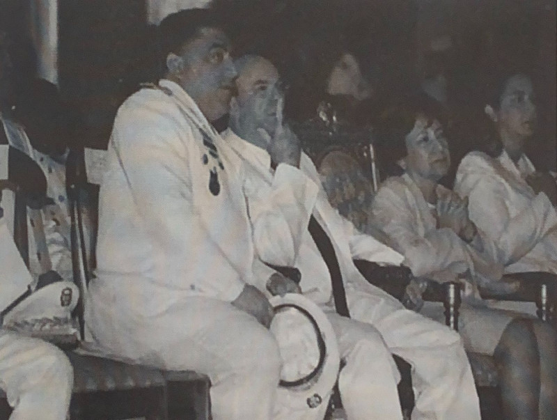 El general José Miguel Soto Jiménez junto a Hipólito Mejía y sus respectivas esposas