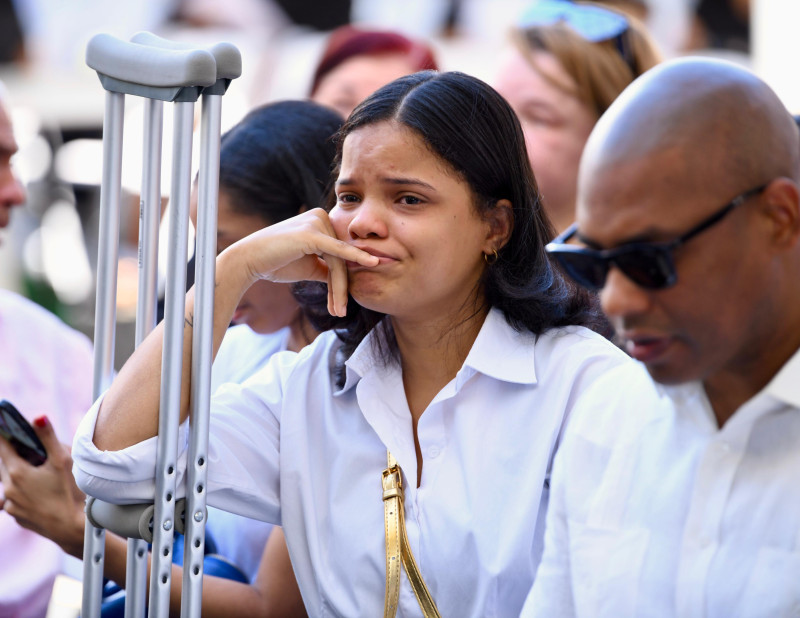 Una de las sobrevivientes del colapso del techo en la discoteca.