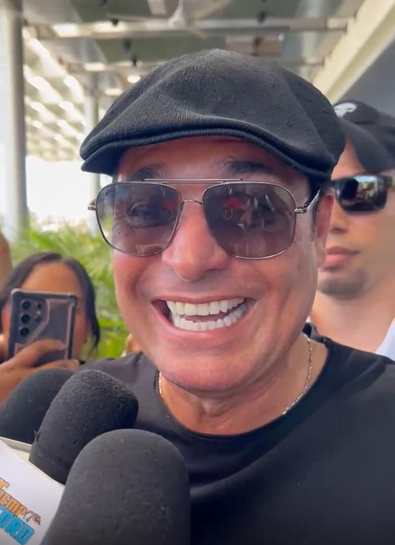 Chayanne a su llegada a República Dominicana.