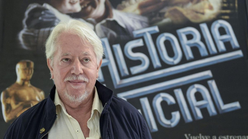 El director Luis Puenzo tras la proyección de 'La historia oficial'.