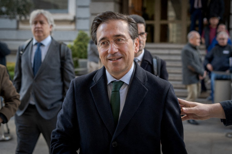 José Manuel Albares, ministro de Asuntos Exteriores de España, llega para dirigirse al Congreso de los Diputados en Madrid, España, el 25 de marzo de 2026.