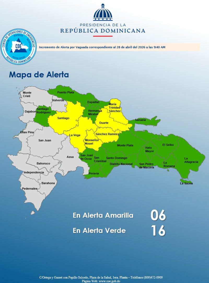 El COE advierte del peligro de las lluvias para estas 22 provincias