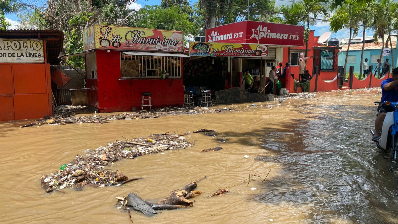 Desbordamiento del río Yaque del Norte.