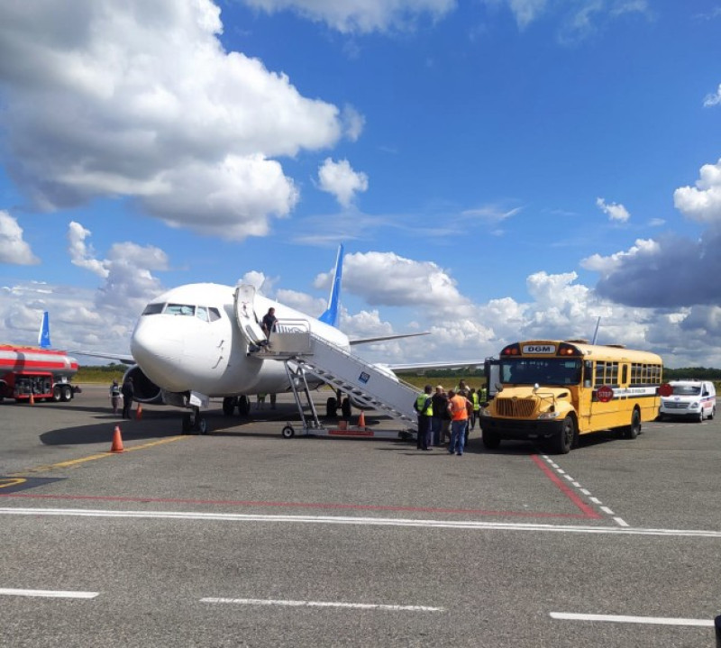 Repatriados desde Estados Unidos en el Aeropuerto Internacional de Las Américas.