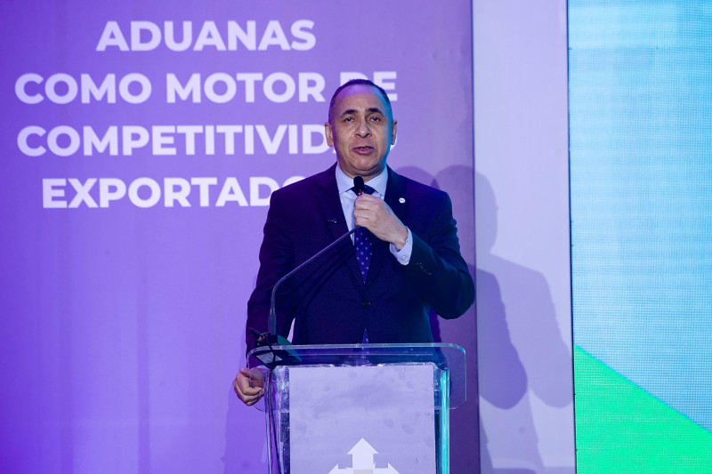 Nelson Arroyo, director general de Aduanas, durante su participación en la conferencia "Aduana como motor de competitividad exportadora"