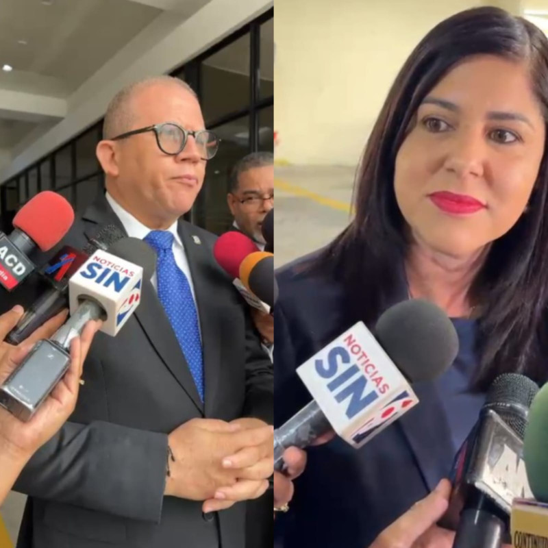 Vocero de la Fuerza del Pueblo, Rafael Castillo y Presidenta de la Comisión de Relaciones Internacionales del Senado, Legisladora María Mercedes
