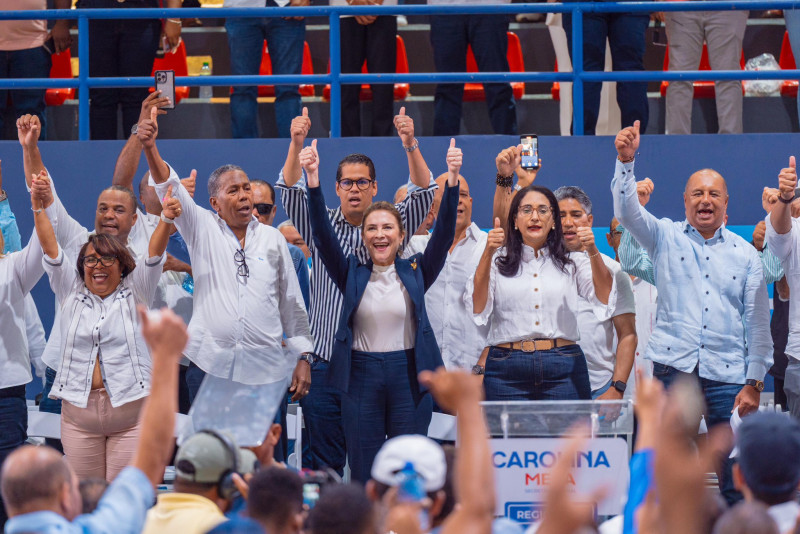 Carolina Mejía durante su acto en el Sur